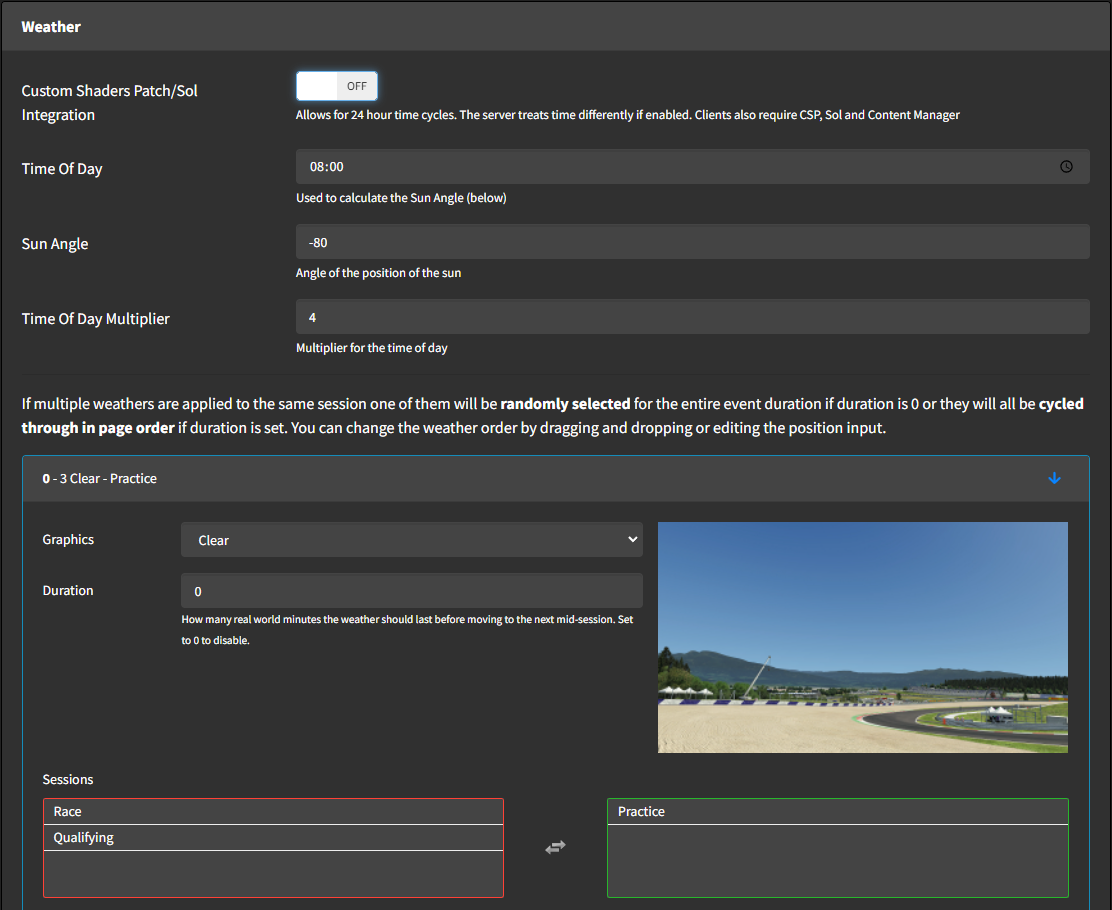 Check this box in Content Manager to enable Weather FX - content